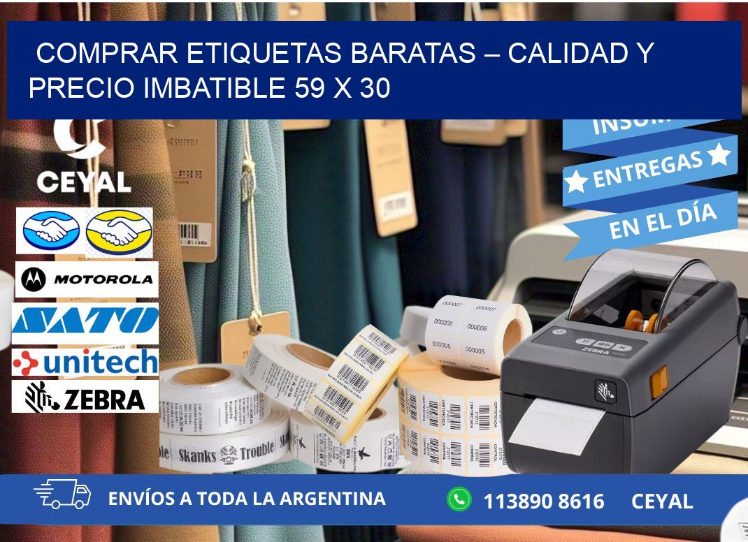 COMPRAR ETIQUETAS BARATAS – CALIDAD Y PRECIO IMBATIBLE 59 x 30