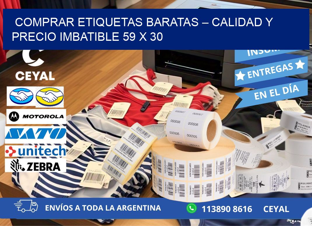 COMPRAR ETIQUETAS BARATAS – CALIDAD Y PRECIO IMBATIBLE 59 x 30