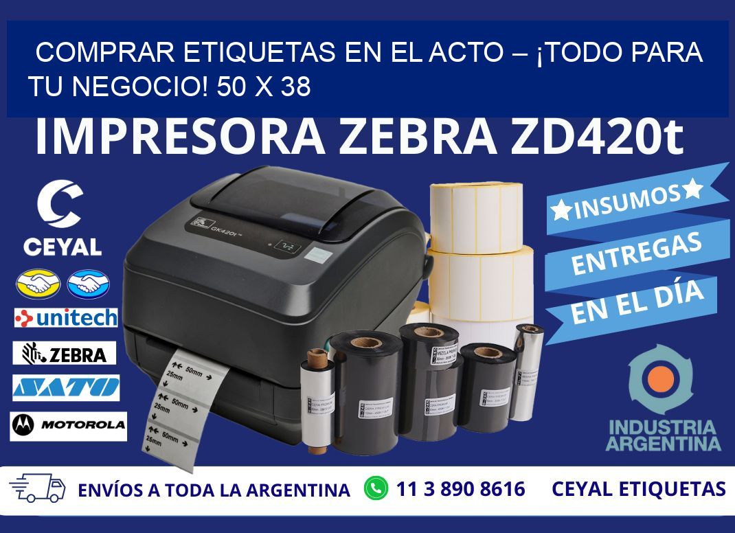 COMPRAR ETIQUETAS EN EL ACTO – ¡TODO PARA TU NEGOCIO! 50 x 38
