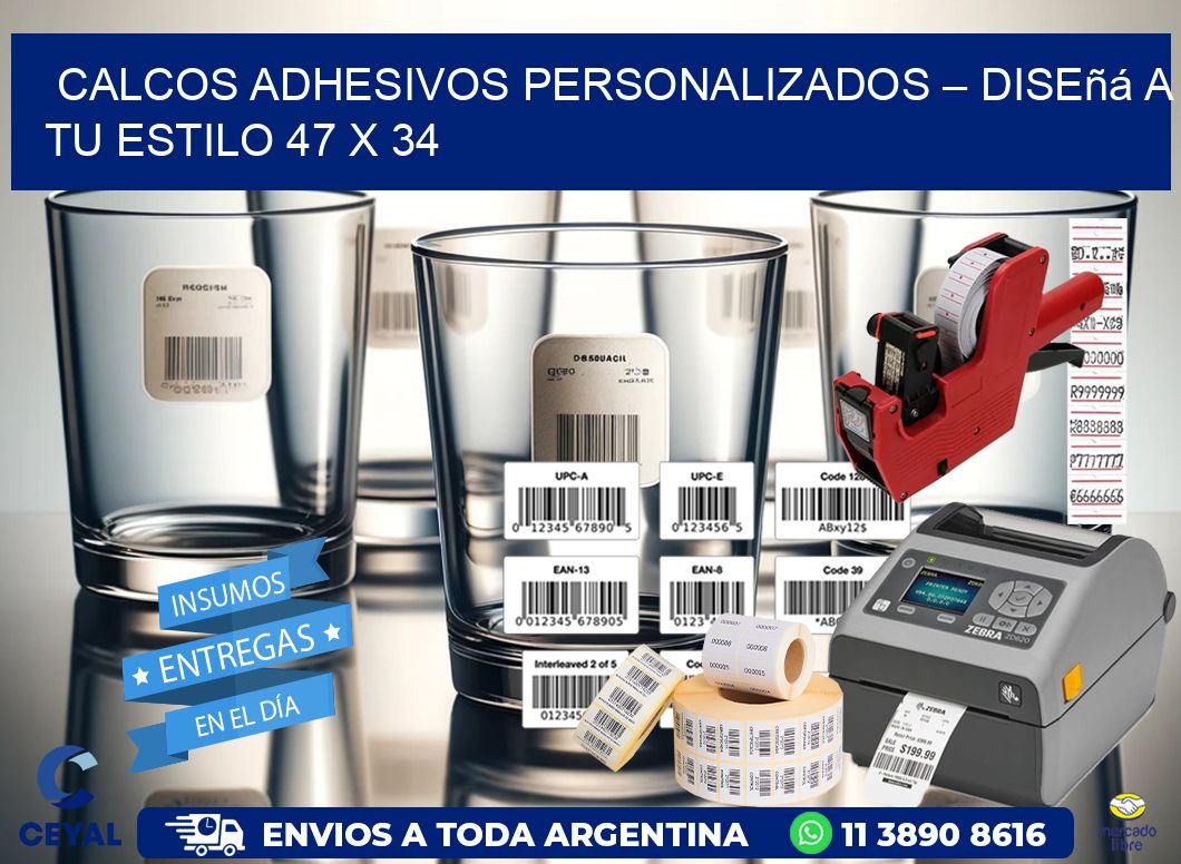Calcos Adhesivos Personalizados – Diseñá a Tu Estilo 47 x 34
