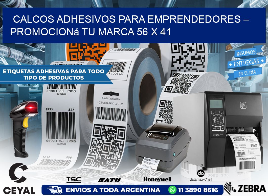 Calcos Adhesivos para Emprendedores – Promocioná Tu Marca 56 x 41