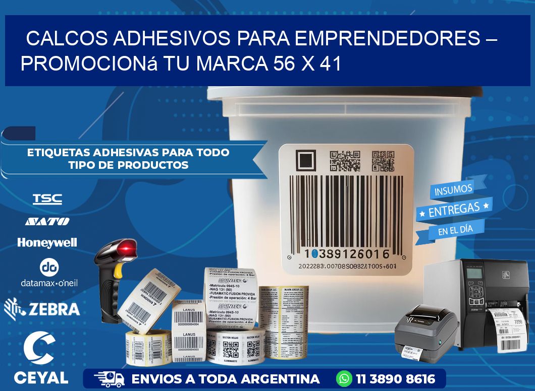 Calcos Adhesivos para Emprendedores – Promocioná Tu Marca 56 x 41