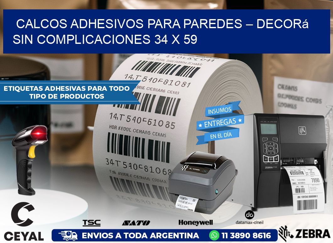 Calcos Adhesivos para Paredes – Decorá sin Complicaciones 34 x 59