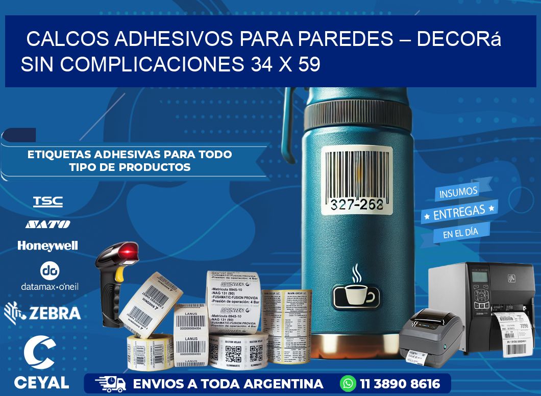 Calcos Adhesivos para Paredes – Decorá sin Complicaciones 34 x 59