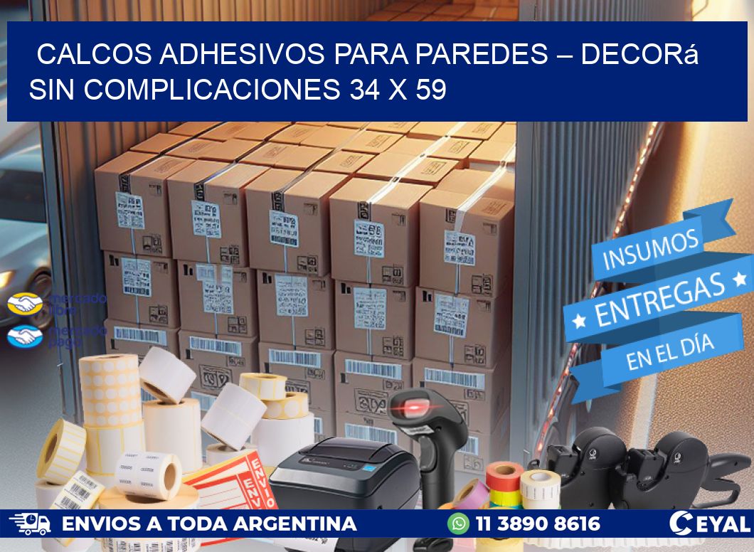 Calcos Adhesivos para Paredes – Decorá sin Complicaciones 34 x 59