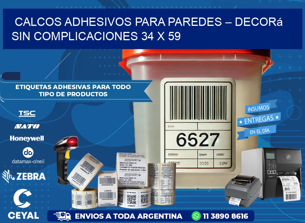 Calcos Adhesivos para Paredes – Decorá sin Complicaciones 34 x 59