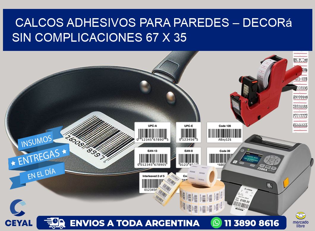 Calcos Adhesivos para Paredes – Decorá sin Complicaciones 67 x 35