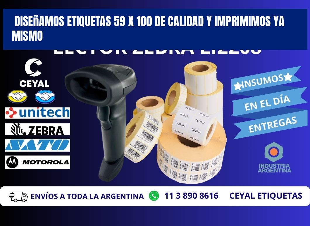 Diseñamos Etiquetas 59 x 100 de Calidad y Imprimimos Ya Mismo