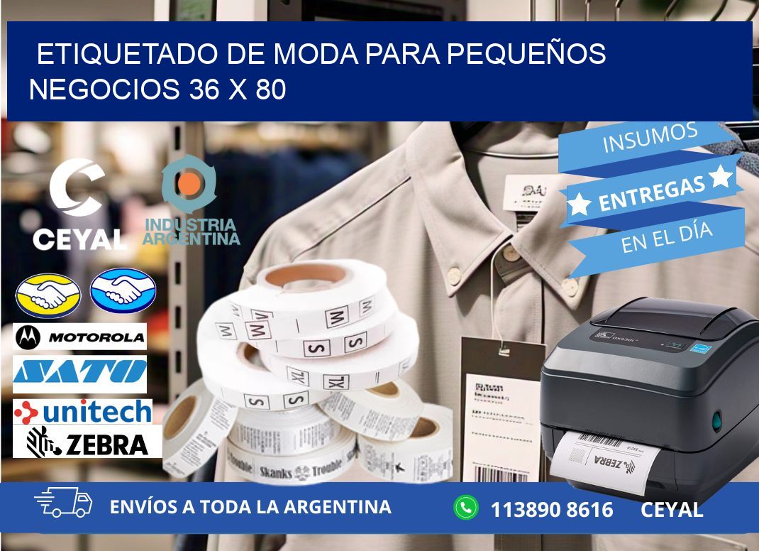 ETIQUETADO DE MODA PARA PEQUEÑOS NEGOCIOS 36 x 80