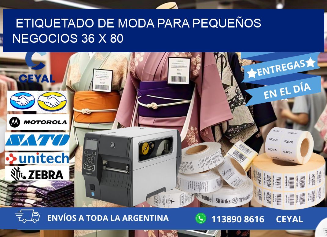 ETIQUETADO DE MODA PARA PEQUEÑOS NEGOCIOS 36 x 80