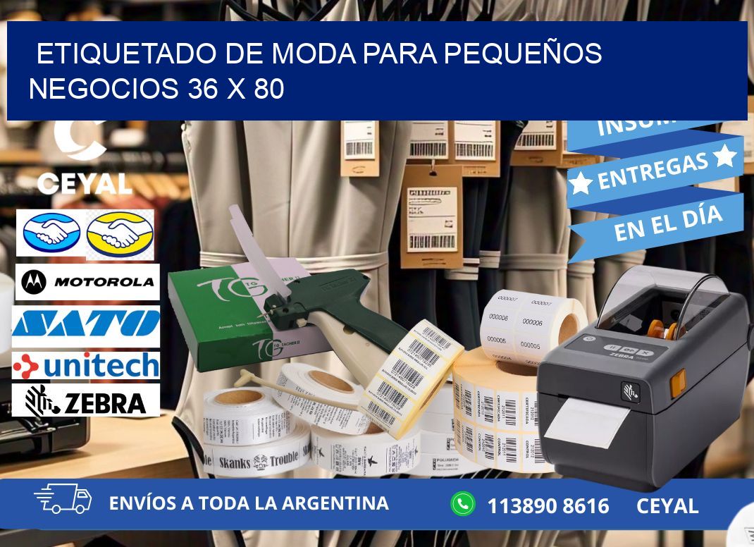 ETIQUETADO DE MODA PARA PEQUEÑOS NEGOCIOS 36 x 80