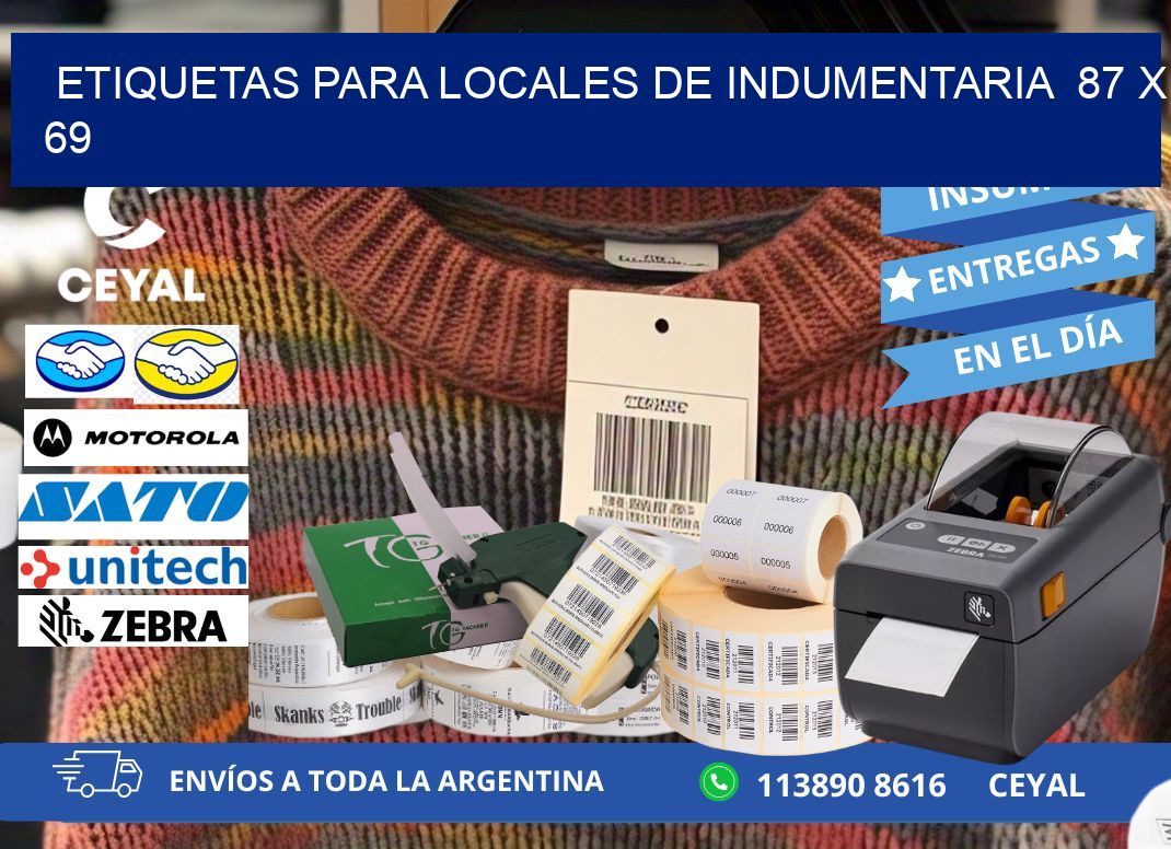 ETIQUETAS PARA LOCALES DE INDUMENTARIA  87 x 69