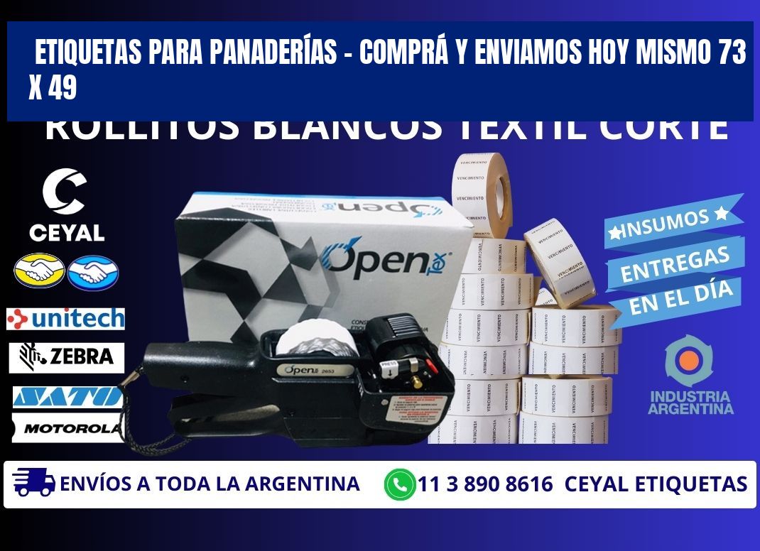 ETIQUETAS PARA PANADERÍAS – COMPRÁ Y ENVIAMOS HOY MISMO 73 x 49