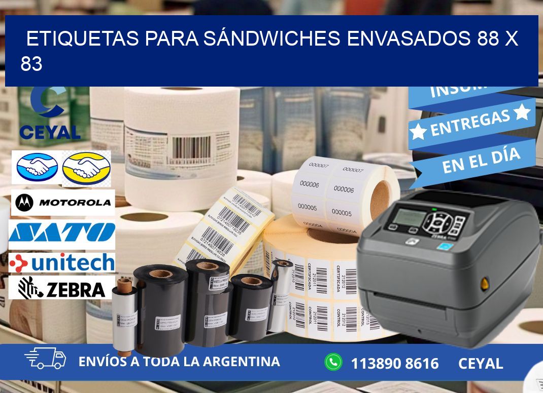 ETIQUETAS PARA SÁNDWICHES ENVASADOS 88 x 83