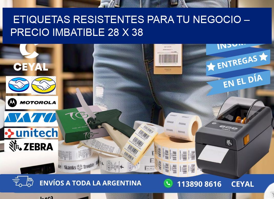 ETIQUETAS RESISTENTES PARA TU NEGOCIO – PRECIO IMBATIBLE 28 x 38