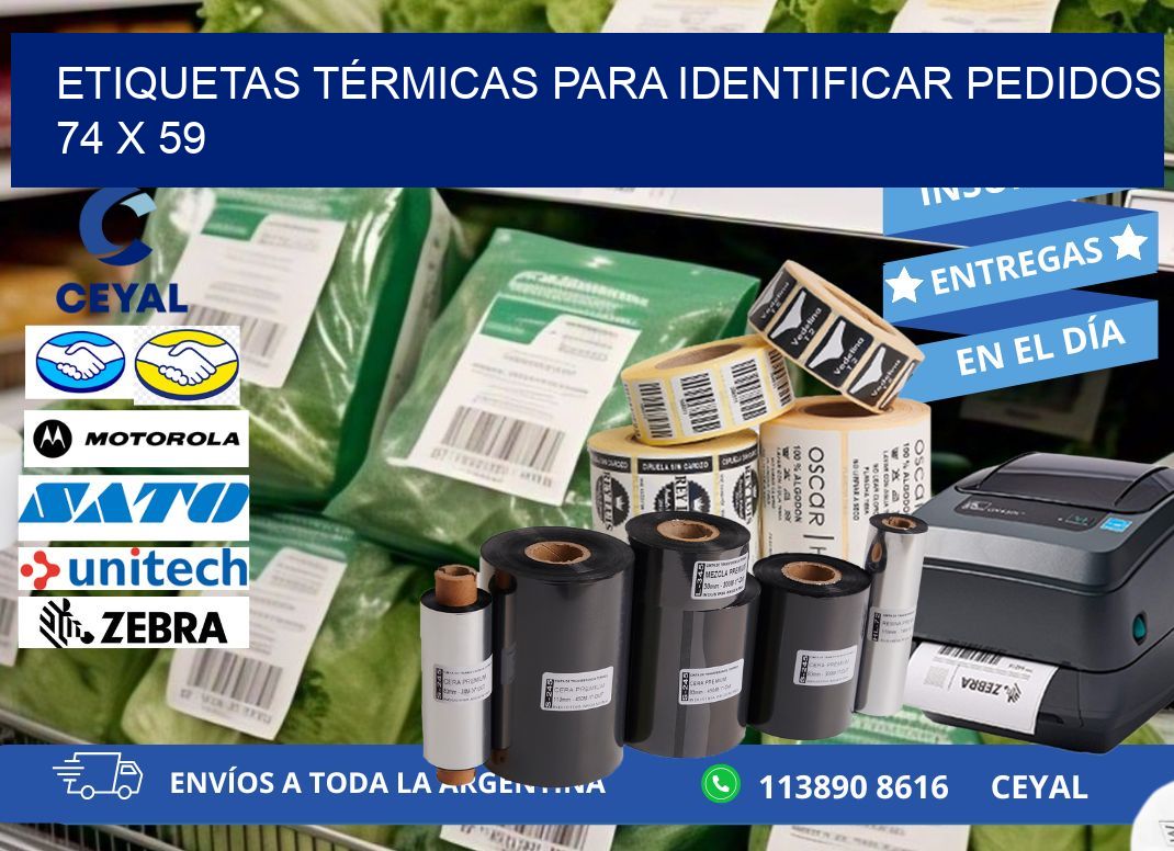 ETIQUETAS TÉRMICAS PARA IDENTIFICAR PEDIDOS 74 x 59