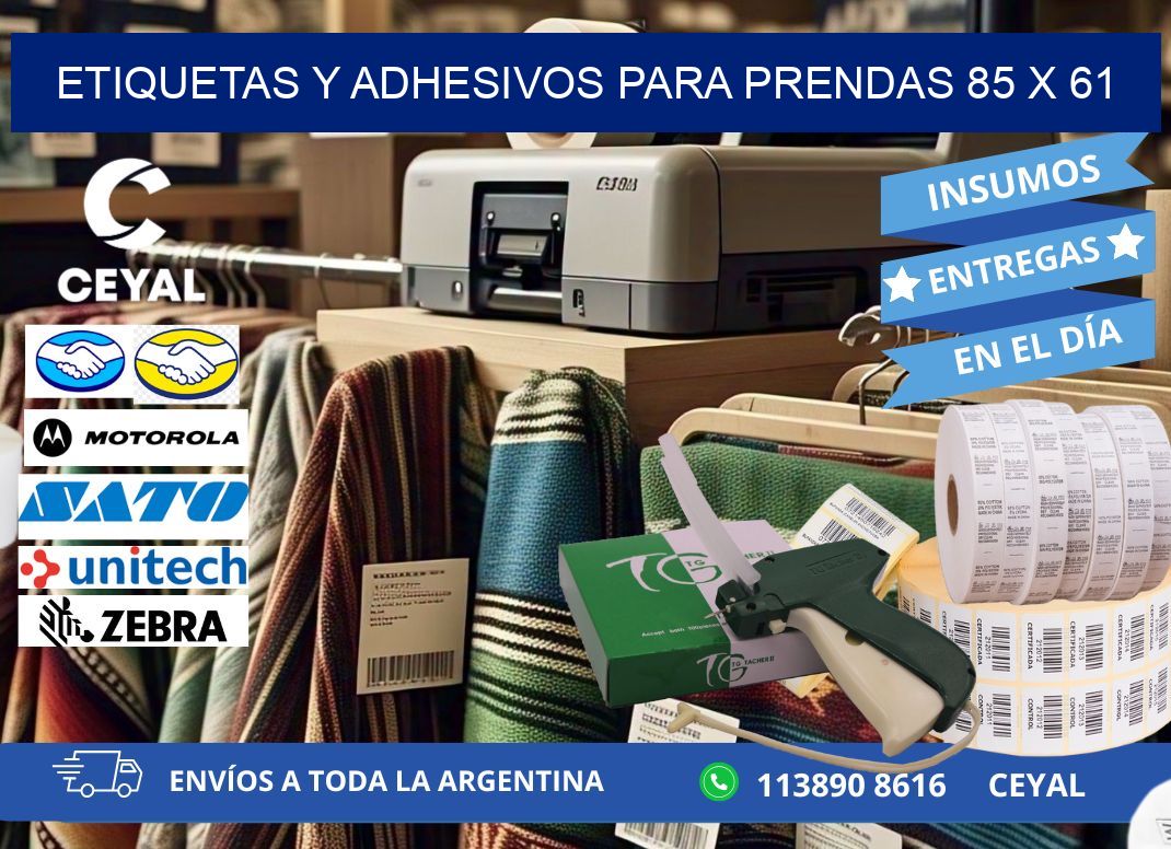 ETIQUETAS Y ADHESIVOS PARA PRENDAS 85 x 61