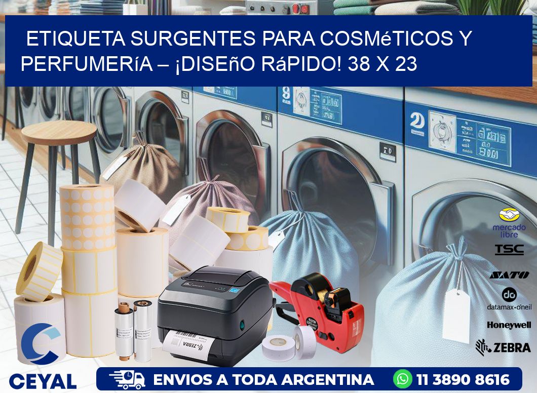 Etiqueta sUrgentes para Cosméticos y Perfumería – ¡Diseño Rápido! 38 x 23