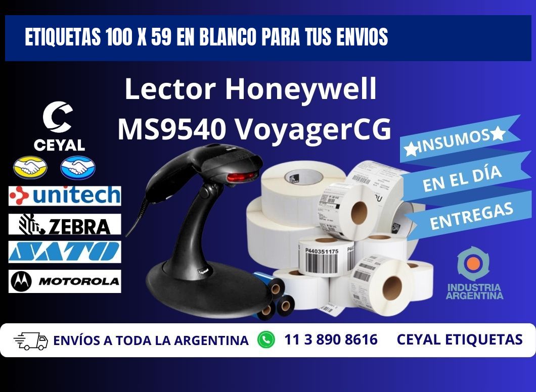 Etiquetas 100 x 59 en blanco para tus envios