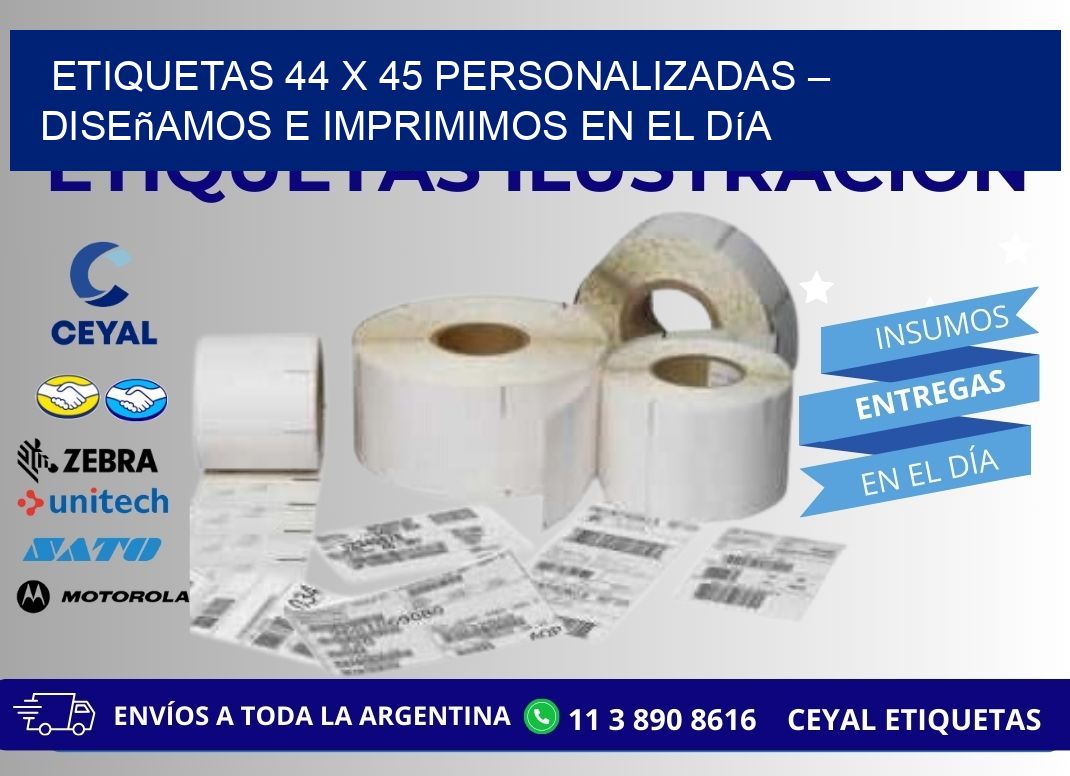 Etiquetas 44 x 45 Personalizadas – Diseñamos e Imprimimos en el Día
