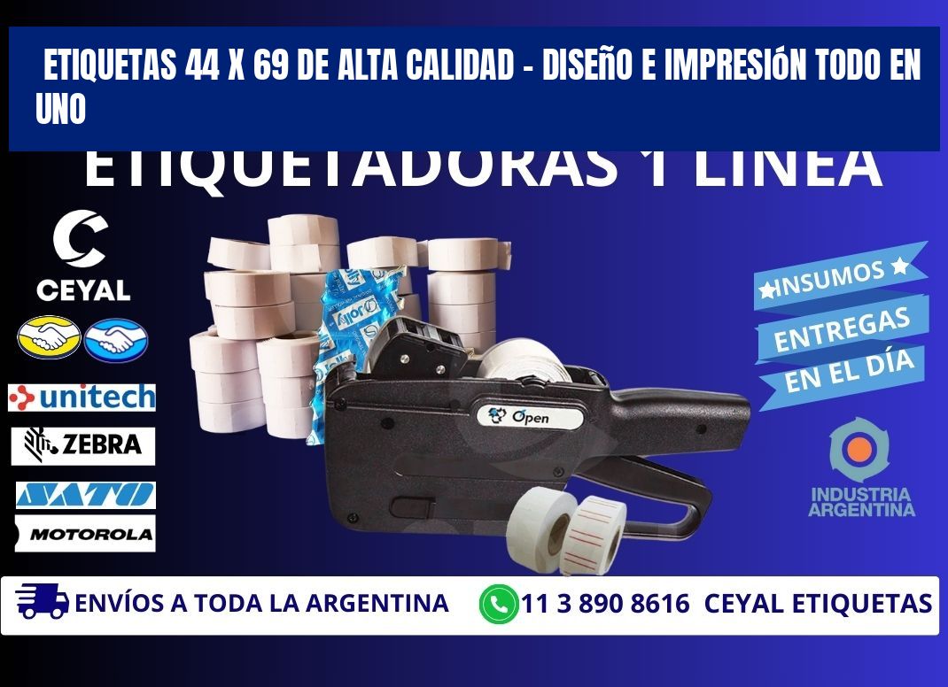 Etiquetas 44 x 69 de Alta Calidad – Diseño e Impresión Todo en Uno