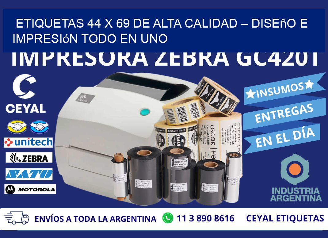 Etiquetas 44 x 69 de Alta Calidad – Diseño e Impresión Todo en Uno