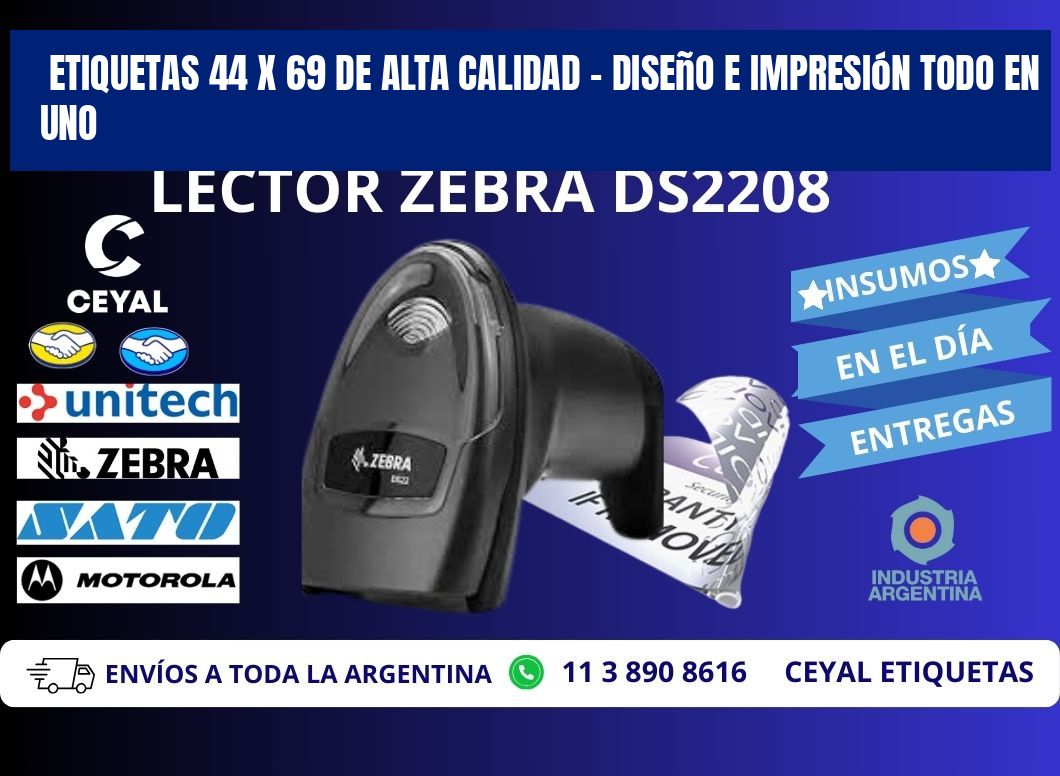 Etiquetas 44 x 69 de Alta Calidad – Diseño e Impresión Todo en Uno