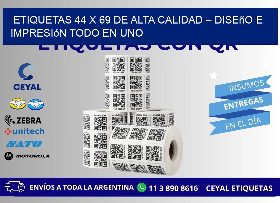 Etiquetas 44 x 69 de Alta Calidad – Diseño e Impresión Todo en Uno