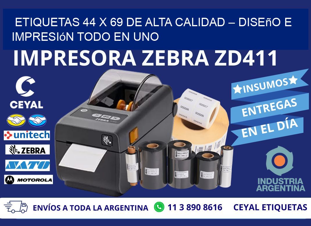 Etiquetas 44 x 69 de Alta Calidad – Diseño e Impresión Todo en Uno