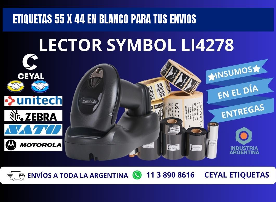 Etiquetas 55 x 44 en blanco para tus envios