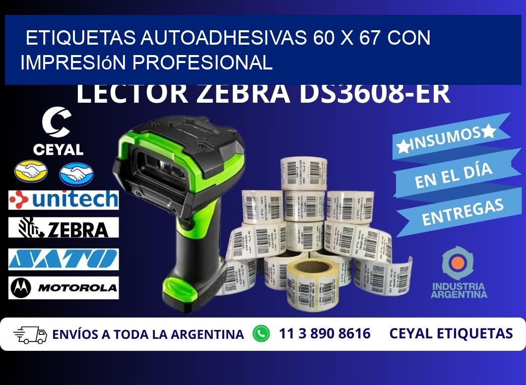 Etiquetas Autoadhesivas 60 x 67 con Impresión Profesional