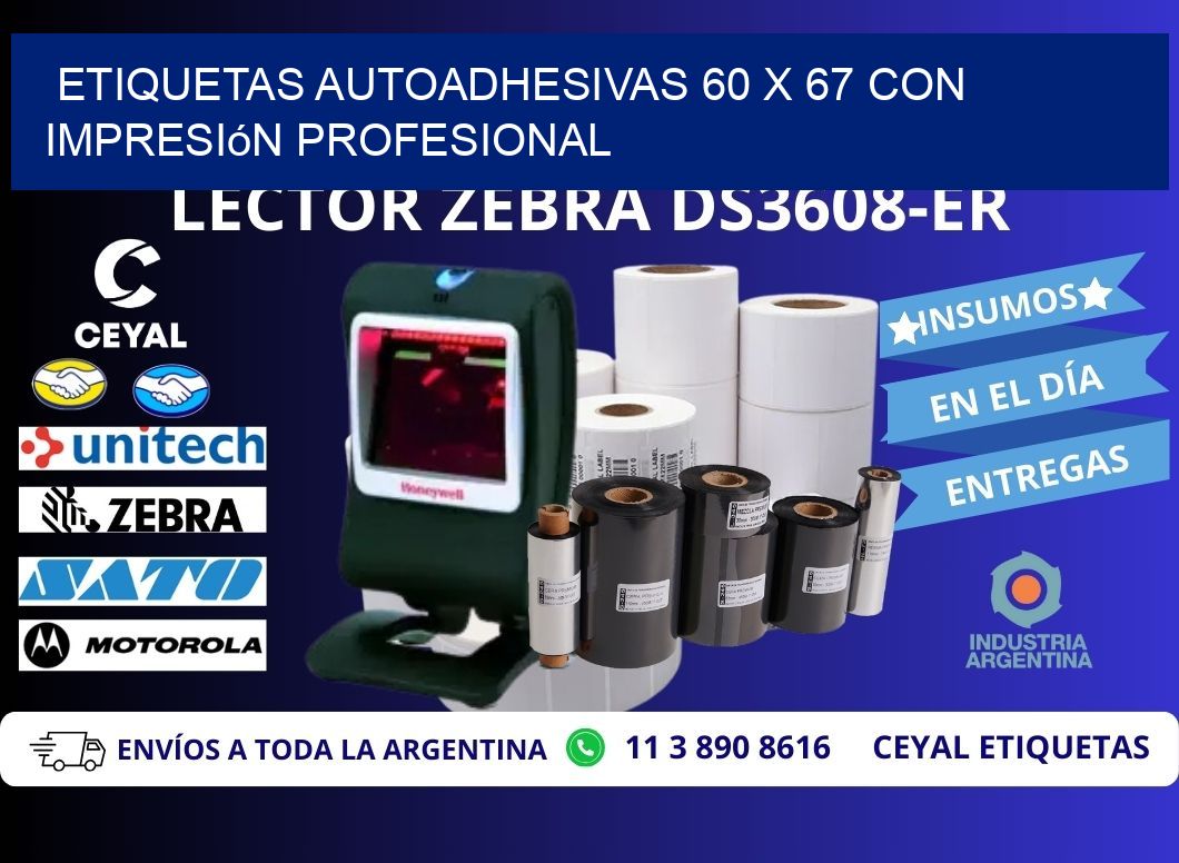 Etiquetas Autoadhesivas 60 x 67 con Impresión Profesional