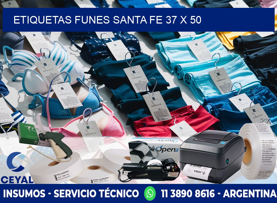 Etiquetas Funes Santa Fe 37 x 50