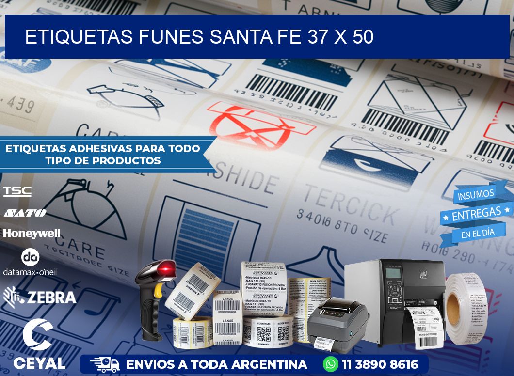 Etiquetas Funes Santa Fe 37 x 50