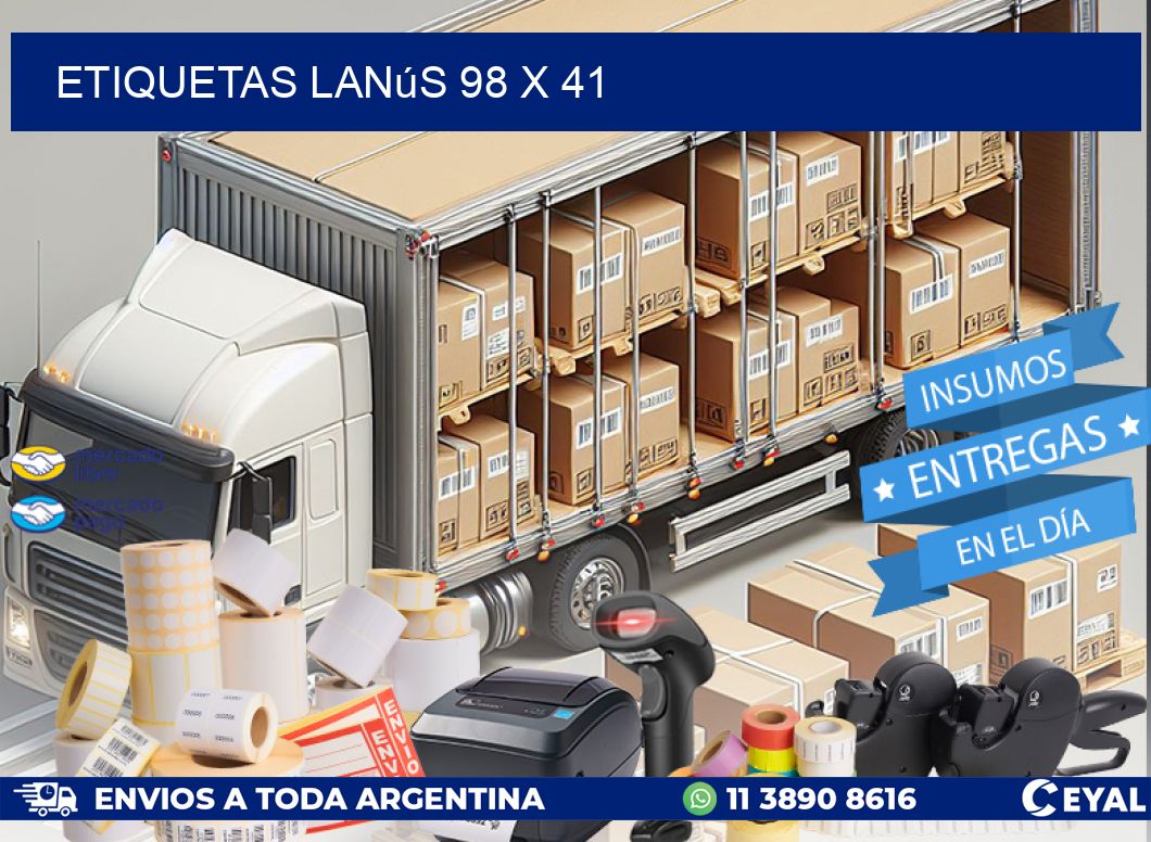 Etiquetas Lanús 98 x 41