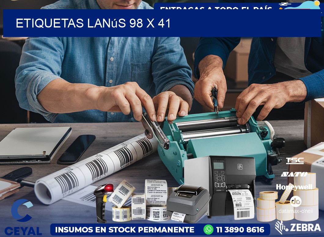 Etiquetas Lanús 98 x 41
