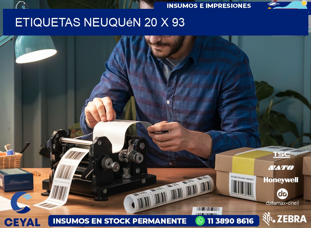 Etiquetas Neuquén 20 x 93