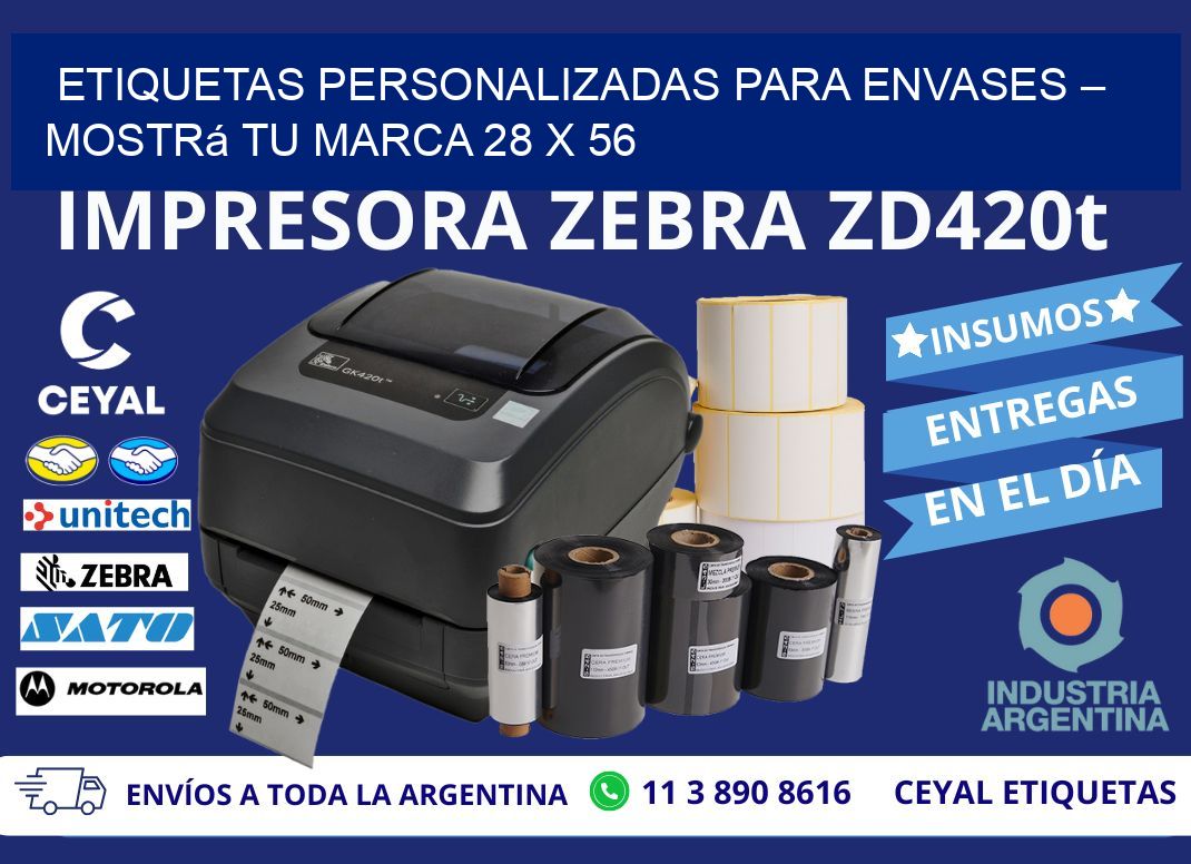Etiquetas Personalizadas para Envases – Mostrá Tu Marca 28 x 56