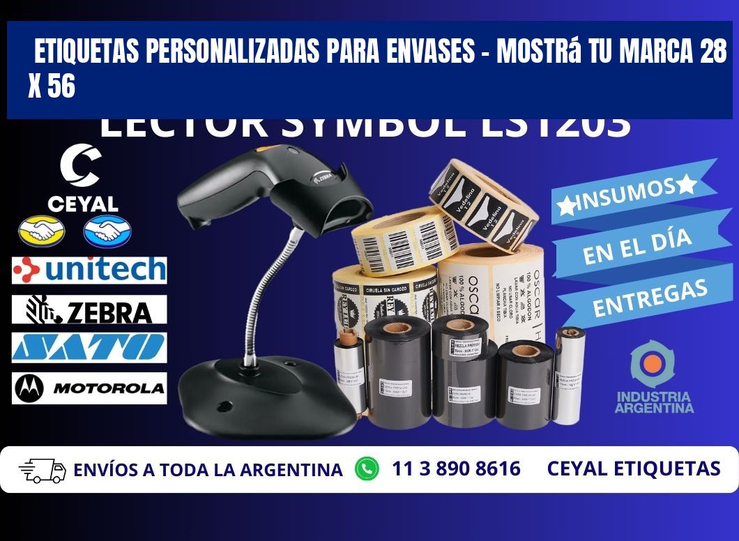 Etiquetas Personalizadas para Envases – Mostrá Tu Marca 28 x 56