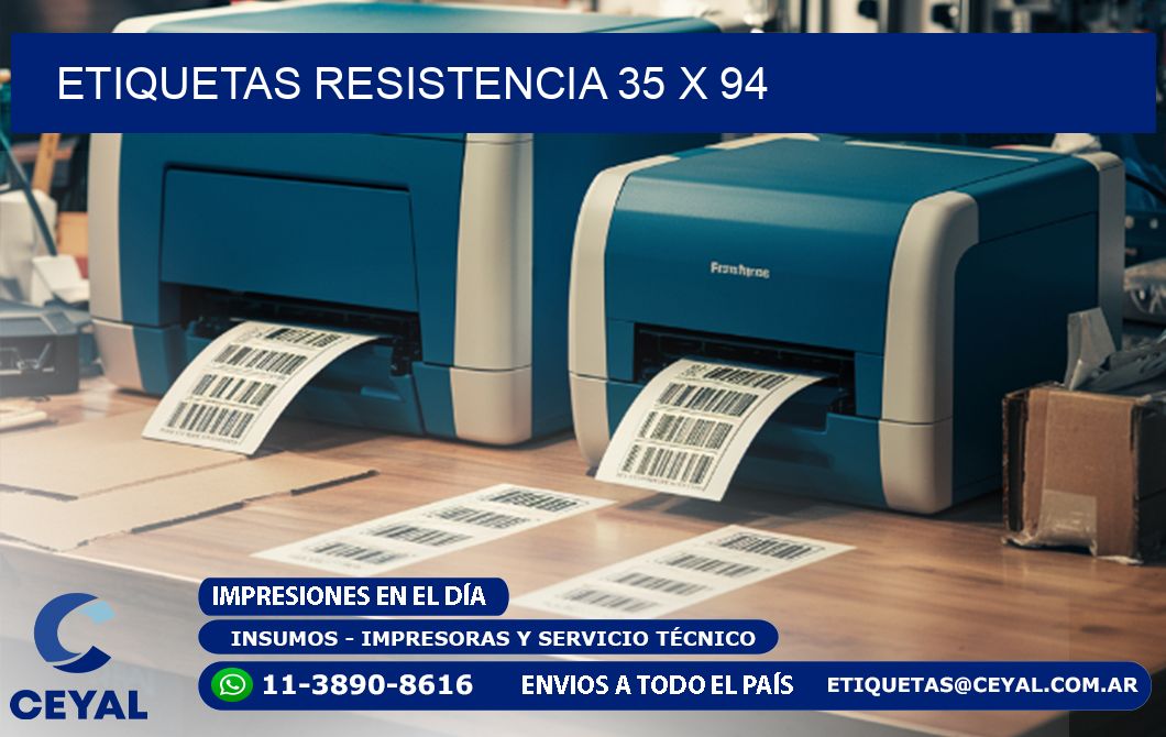 Etiquetas Resistencia 35 x 94