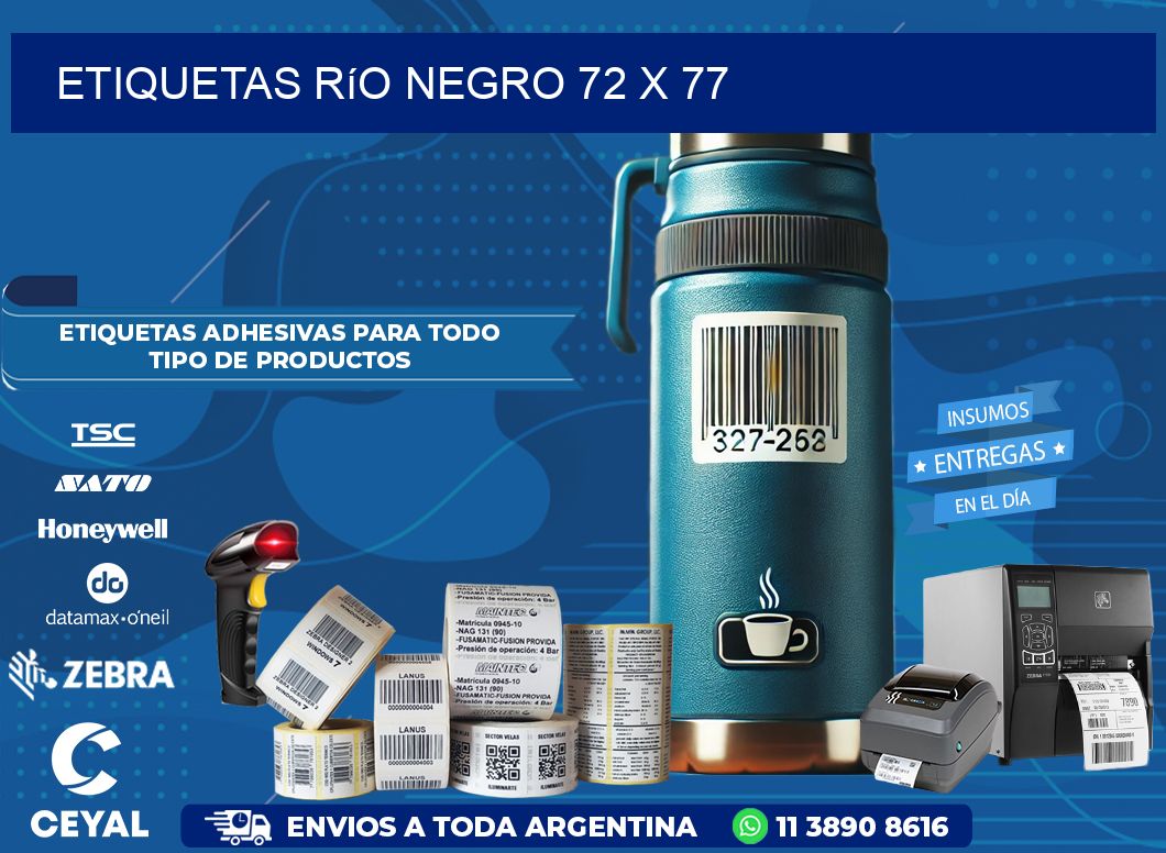 Etiquetas Río Negro 72 x 77