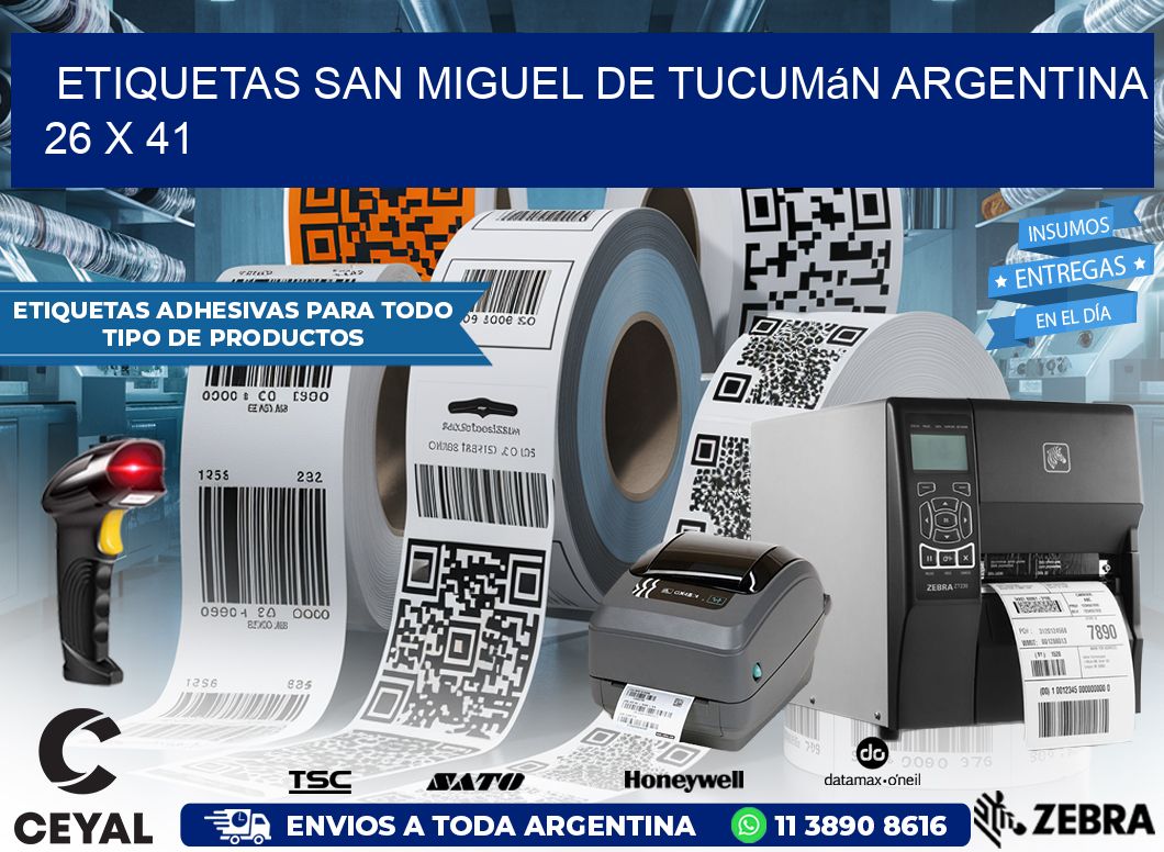 Etiquetas San Miguel de Tucumán Argentina 26 x 41
