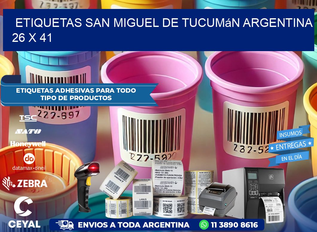 Etiquetas San Miguel de Tucumán Argentina 26 x 41