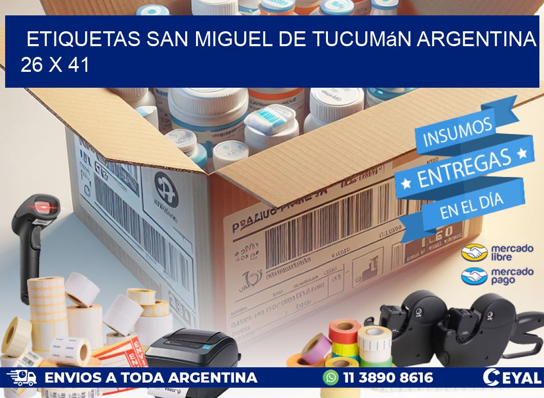 Etiquetas San Miguel de Tucumán Argentina 26 x 41