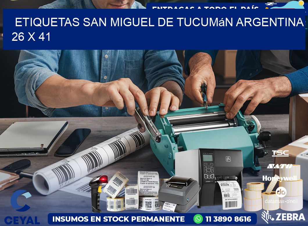 Etiquetas San Miguel de Tucumán Argentina 26 x 41