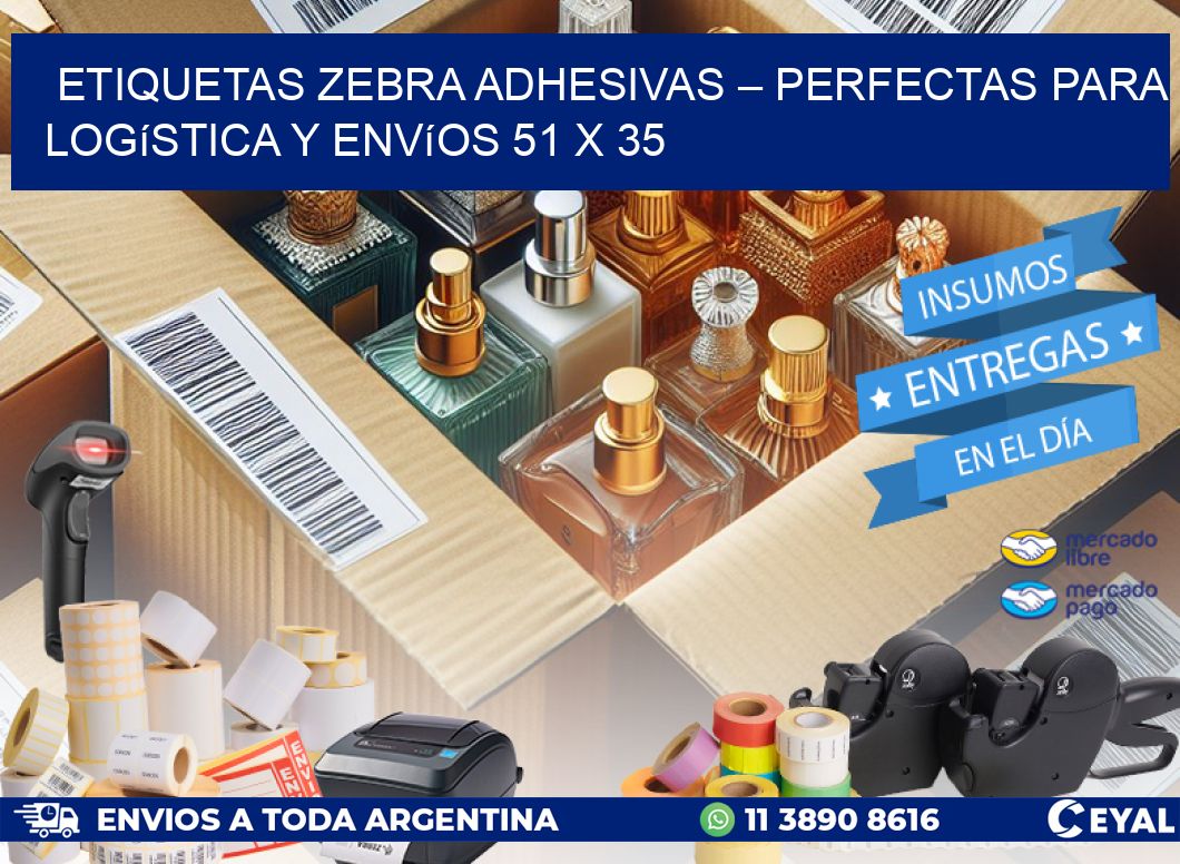 Etiquetas Zebra Adhesivas – Perfectas para Logística y Envíos 51 x 35