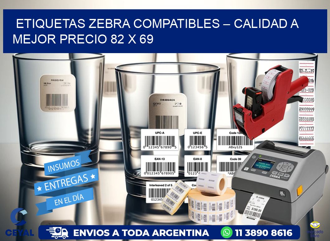 Etiquetas Zebra Compatibles – Calidad a Mejor Precio 82 x 69