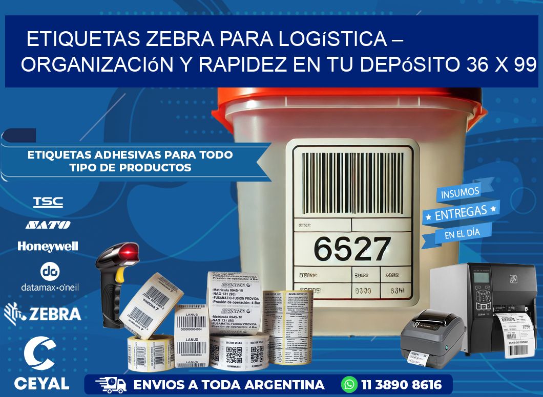 Etiquetas Zebra para Logística – Organización y Rapidez en tu Depósito 36 x 99