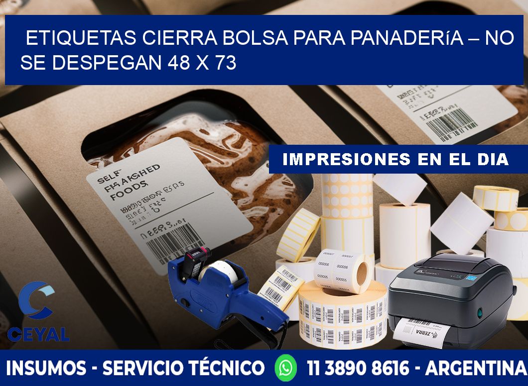 Etiquetas cierra bolsa para panadería – No se despegan 48 x 73