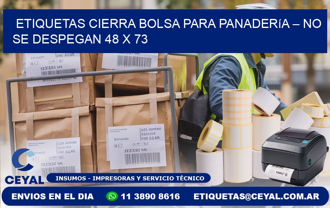 Etiquetas cierra bolsa para panadería – No se despegan 48 x 73